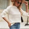 IHUASU Autumn and Winter Pullover Sweater Pit Stripe Women's Knitwear Fashion Sweater