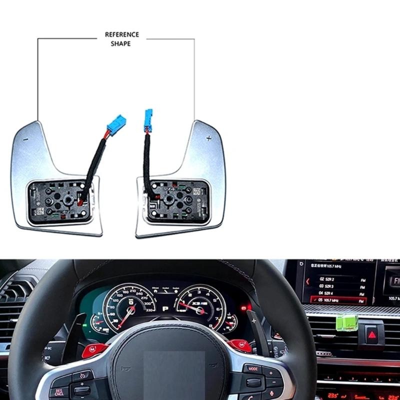 61319372496 61319384114 Steering Wheel Paddle Shifters for G22 G26 G42 G32 G01 G02 G05 G06 G08 G12 G14 G15