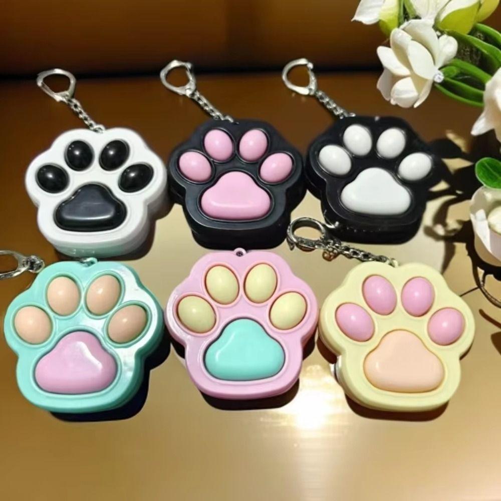 Fingertip Toy Cat Claw Button Pendant Cartoon Cat Paw Keyboard Creative Cat Paw Keychain Kids Toy