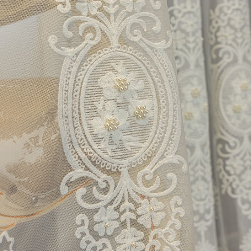 Современная вышитая москитная сетка для окна Гостиная Спальня Балкон Тюлевая штора Штора в пол