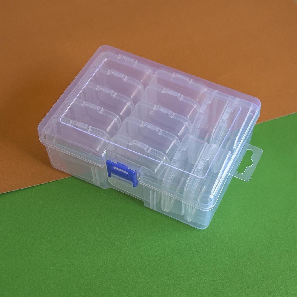 14-сеточный прозрачный пластиковый ящик для хранения большого объема алмазной живописи и бисероплетения