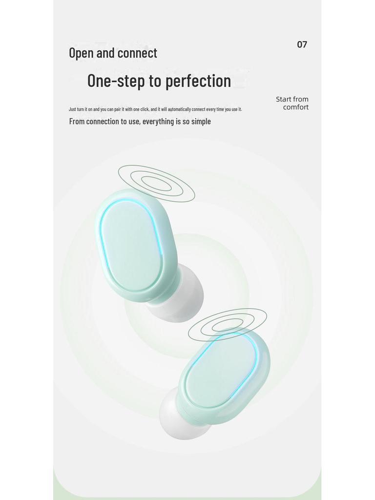 Спортивная Bluetooth-гарнитура E7S: TWS, низкое энергопотребление, сверхдолгая работа от аккумулятора, шумоподавление, цифровой дисплей