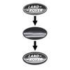 3D Car Front and Rear Emblem Badge Sticker For Land Rover SVR Discovery Velar Evoque Freelander Range Rover L322 Car Accessories Vd6