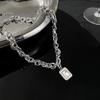 Унисекс, европейский и американский хип-хоп, двухслойное ожерелье с подвеской из титановой стали и циркония, цепочка на ключицу в холодном стиле