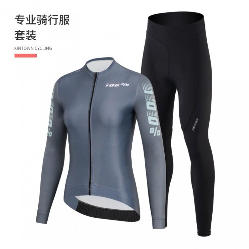 Mens Womens Cycling Jersey Long Sleeve Quick-Dry Performance Bike Shirt Road