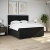 Box Spring Bed with Mattress Black 200x200 cm Fabric