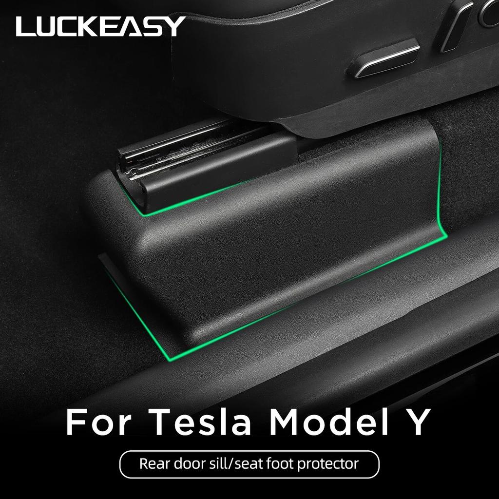 Car Front Seat Track Protection Cover For Tesla Model Y Rear Door Sill Anti Kick Plate Interior Decoration Refit Accessories