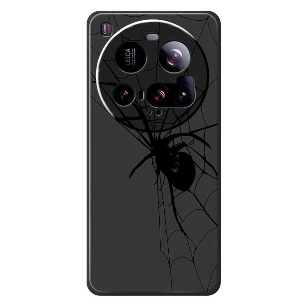 For Xiaomi 15 Ultra Case Spider Pattern Printing Straight Edge TPU Phone Back Cover
