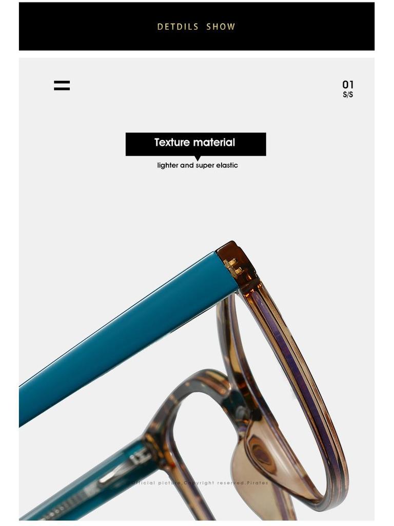 TR HD Очки «кошачий глаз» с защитой от синего света: Стильный европейский и американский тренд колор-блок