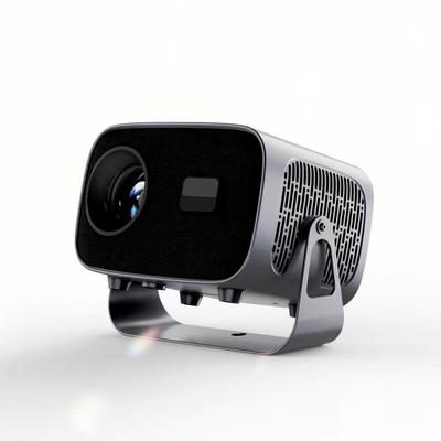 HD Проектор с подвесом и системой Android, Автоматическая коррекция трапецеидальных искажений, Портативный для дома, Белый
