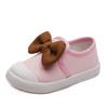 Парусиновая обувь для девочек весной и летом, нескользящая мягкая подошва, уличная легкая обувь с украшением в виде банта, повседневная парусиновая обувь на плоской подошве для девочек