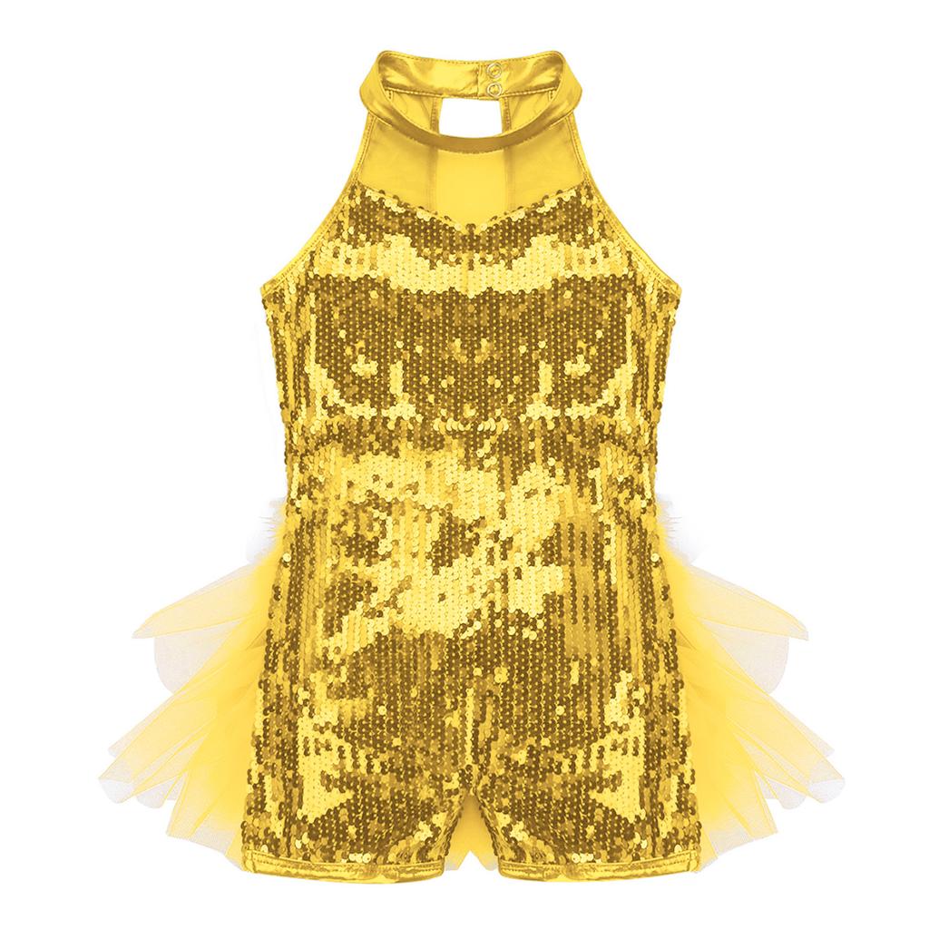 Костюм для латинских танцев для девочек с блестками, купальник, детский комбинезон без рукавов, блестящий джазовый костюм, костюмы с перьями
