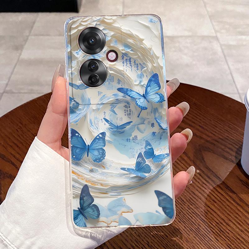 Casing For OPPO Reno 11F 11A 5G CPH2603 Case Aesthetic Cute Cat Cartoon Soft Silicone Back Cover Transparent Phone Case Bumper