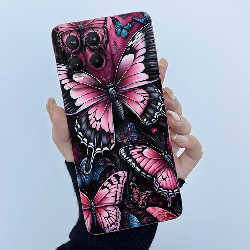 Phone Case For Realme 8 Pro 8i 8S 4G 5G Case Lovely Cartoon Flower Liquid Silicone Soft Shockproof Back Cover For Realme8 Bumper