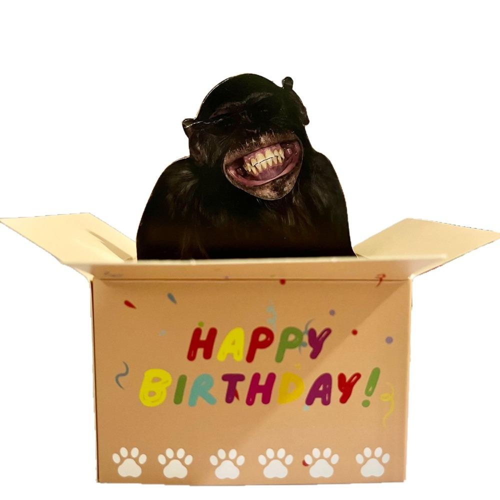 Funny 3D Birthday Greeting Card Humorous Character Happy Birthday Card Wedding Decor