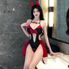 Сексуальная девушка-дьяволица, костюмы для косплея, женская эротическая униформа, темпатационное аниме, демон, ролевые игры на Хэллоуин, костюм для боди, головной убор