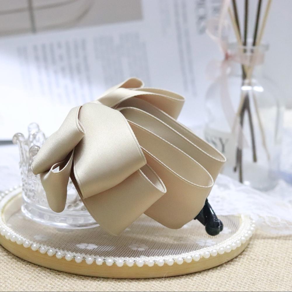 Hair Accessories Sweet Korean Women Girls Ponytail Holder Bow Hairpin Banana Clip Vertical Clip