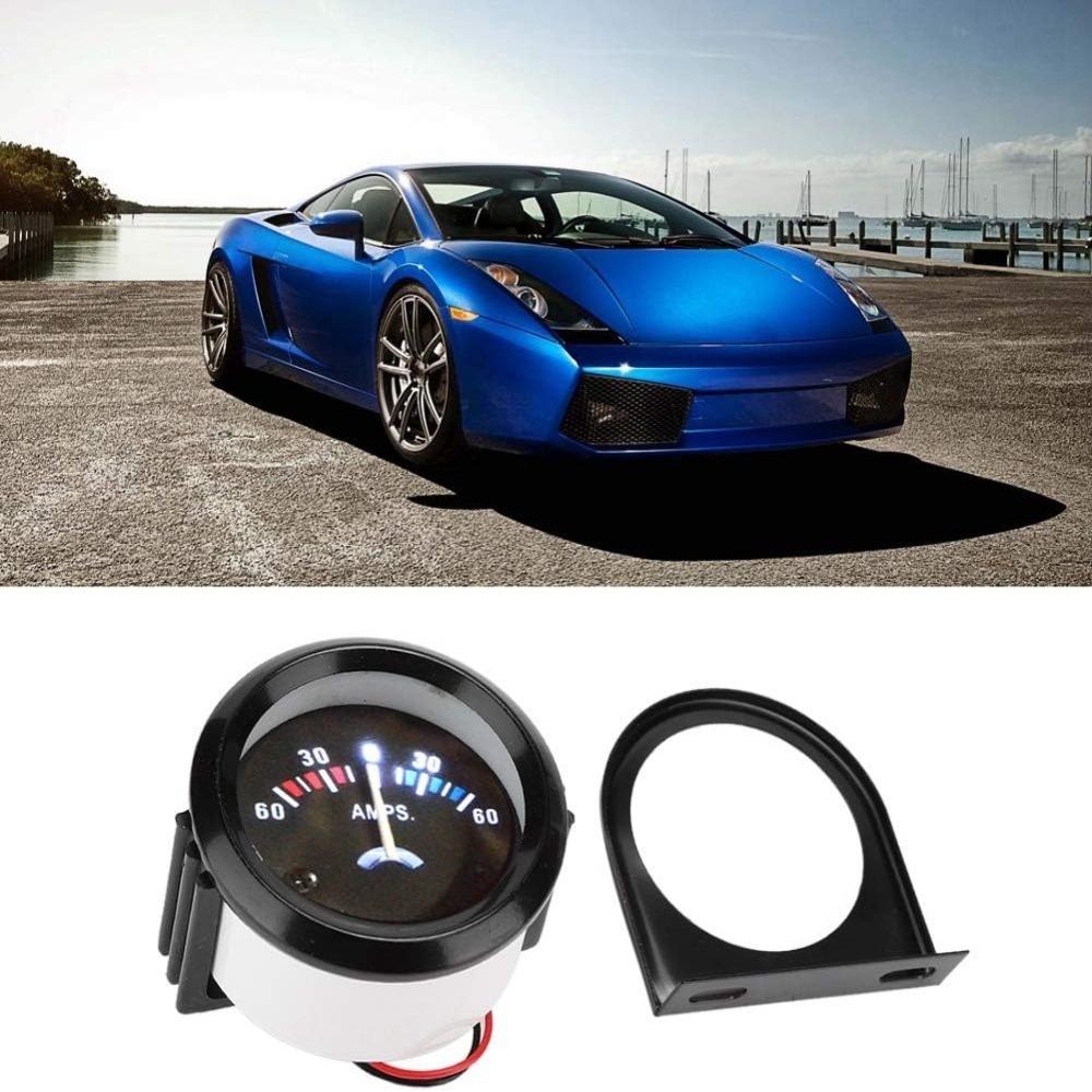 2 Inch AMP Gauge Meter 60-0-60A Current Gauge Durable Ammeter Gauge Car