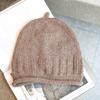 Xiao Zhuchou Lazy Wind Wool Knitted Stacking Hat Autumn and Winter Curled Vertical Pattern Casual Wool Hat Female