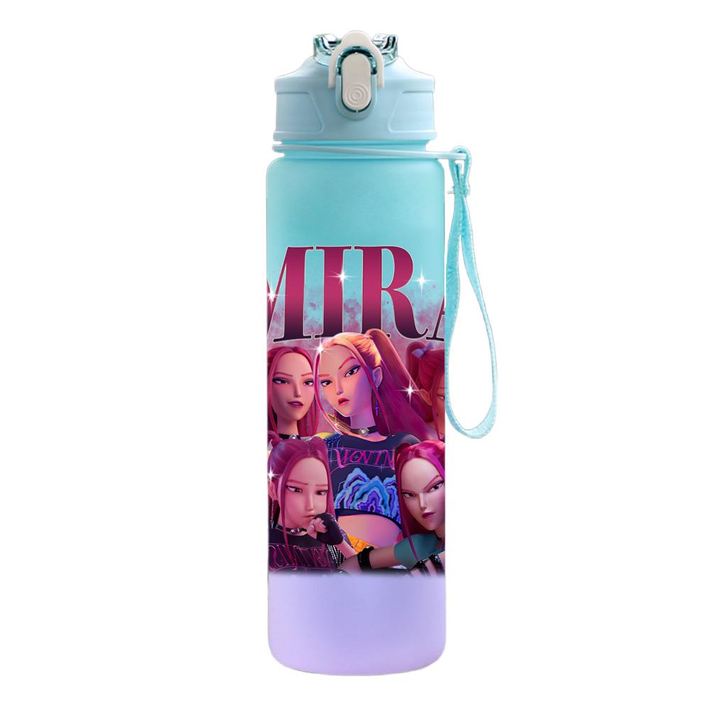 750Ml Water Bottle Demon Hunters Printed Large Capacity Drinking Cup Portable Outdoor Sports Water Cup Children Kid Gift