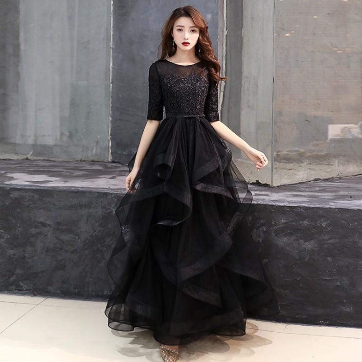 Атласное основное свадебное платье, новое простое французское платье с высокой текстурой Qidi Hepburn, тонкое зимнее платье с рукавами-рукавами