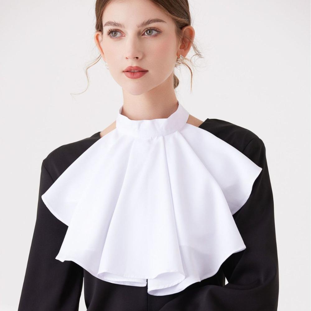 Vintage Elizabethan Neck Ruff Detachable Ruffled Collar Renaissance Collar Cosplay