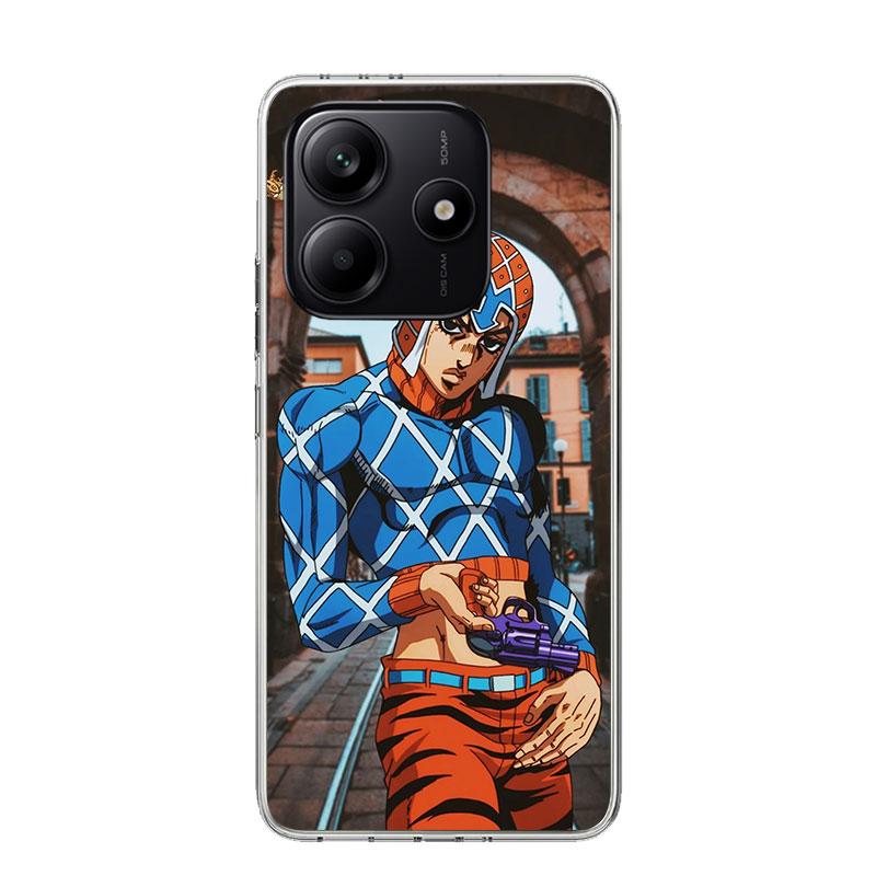 Чехол для телефона JoJo Adventure Guido Mista для Xiaomi Redmi Note 13 14 15 Pro Plus 12S 12 14S 11S 11E 10 10S 11 11T 5G 4G Cover Coque