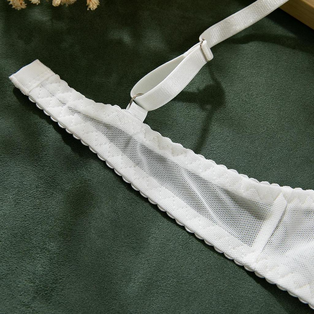 Женский французский сетчатый бесшовный бюстгальтер и трусики - Тонкий, Удобный, Сексуальный