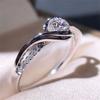 White Diamond Couple 925 Silver Rings White Sapphire Ring Wedding Ring Cubic Zirconia Jewelry