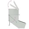 Rabbit Feeder Silver 12.5 x 26 x 28.5 cm Galvanized Steel