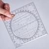 Multifunction Rotatable Drawing Template Art Design Construction Architect Stereo Geometry Circle Drafting Measuring Scale Ruler
