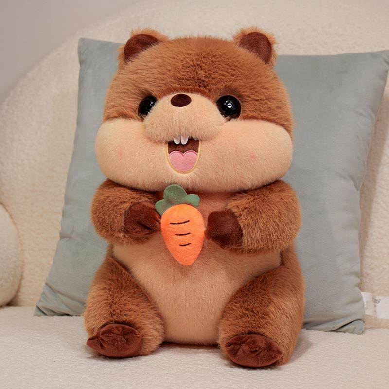 Cute Groundhog Stuffed Doll Guinea Pig Cuddly Pillow Anime Kawaii Birthday Christmas Gifts Popular Capybara Plush Toy
