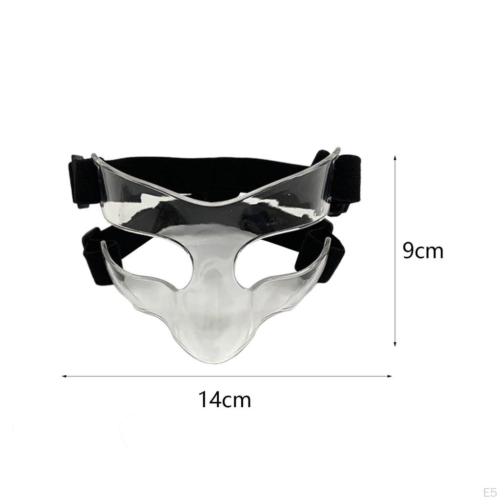 Basketball Mask Face Shield Adjustable Strap Parts Lightweight Protective Facial Cover Nose