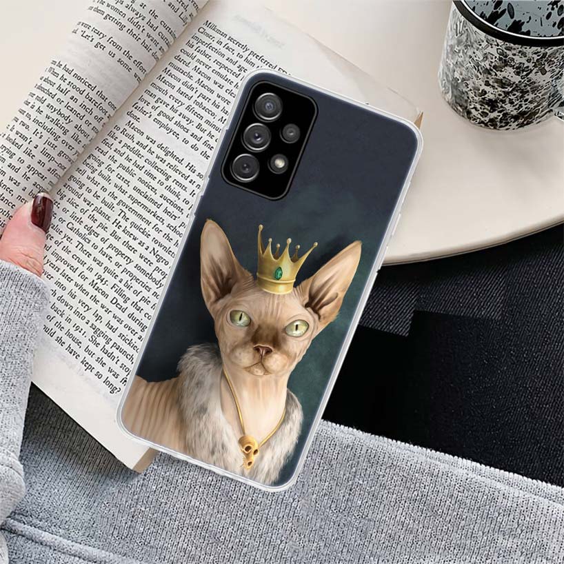 Lavaza Sphynx Sphinx Cat Phone Case for Samsung Galaxy A17 A16 A15 A14 A13 A57 A56 A55 A54 A53 A37 A36 A35 A34 A33 A26 A25 A24 A