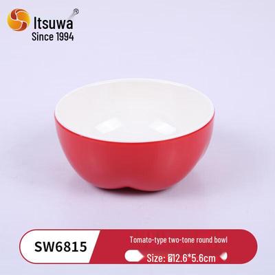 Двухцветная миска для рамена с томатами из меламина Wuhe