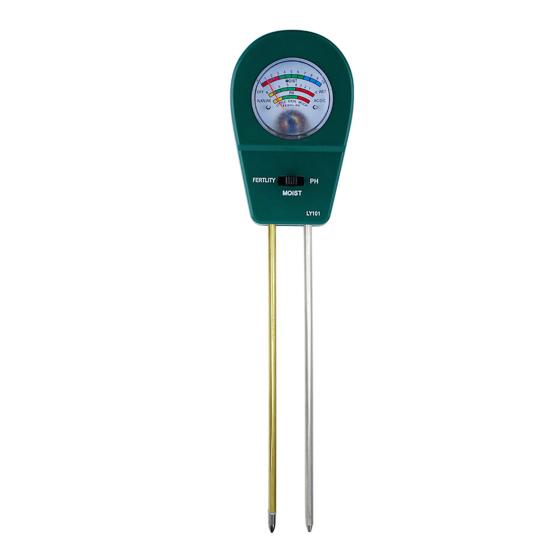 LY101 Soil PH Meter Plug-and-Play 3-in-1 Soil Tester Plant Moisture Fertility PH Detector Garden Supply