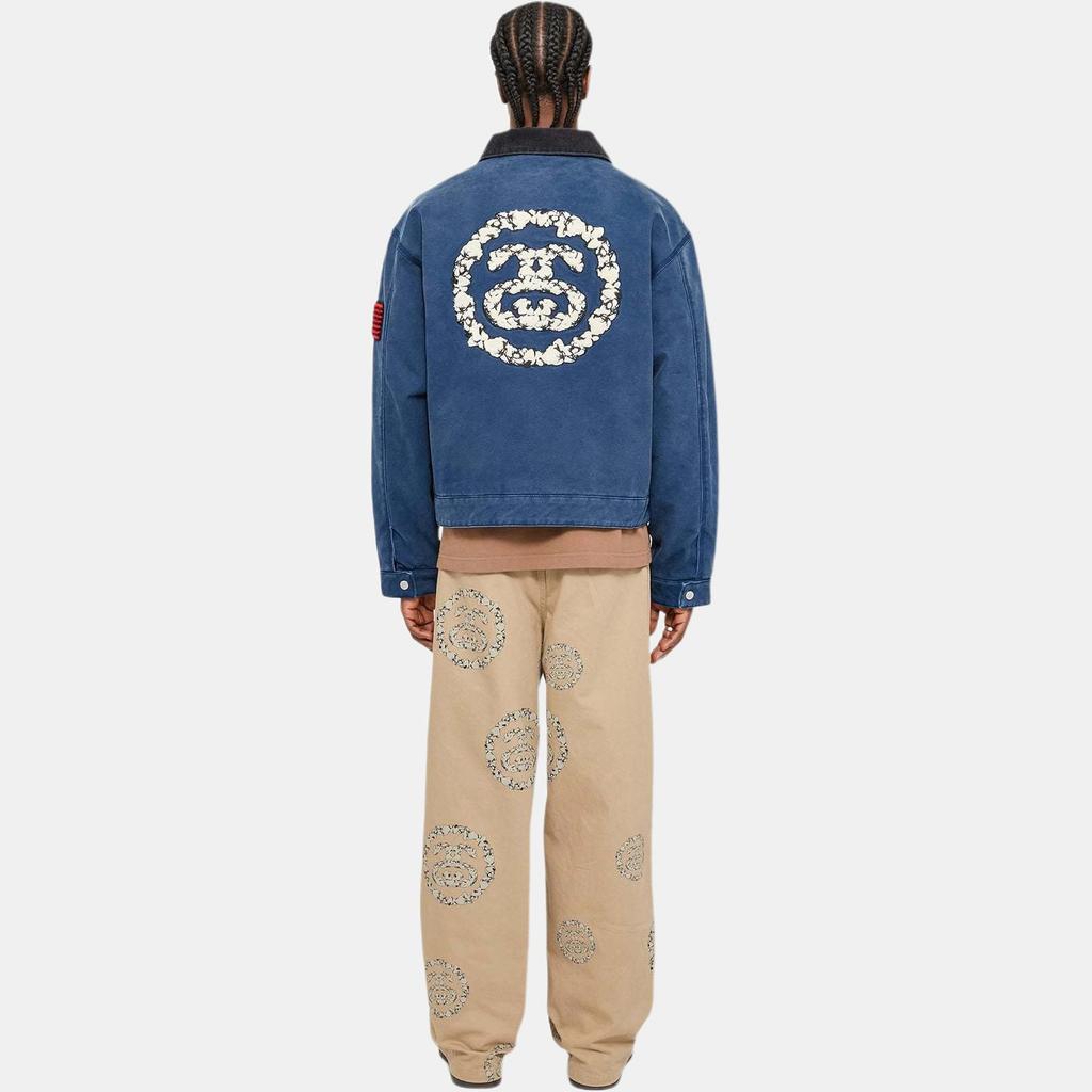 Джинсовые слезы X Stussy Двойная S Венок Хлопковые брюки 316091