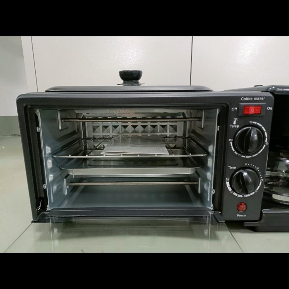 Машина для завтрака 3-в-1 Бытовая многофункциональная духовка-тостер Кофеварка Хлебопечка