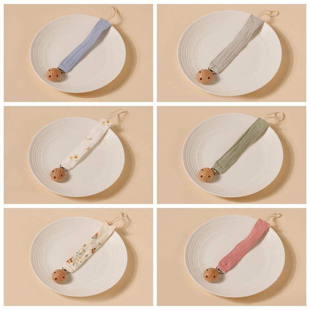 Hanging Rope Pacifier Holder Soft Cotton Pacifier Anti-lost Chain Portable Baby Pacifier Clip