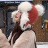 Модная флисовая утолщенная шапка женская зимняя ветрозащитная с защитой ушей шапка-ушанка для велоспорта, катания на лыжах, вязаная шерстяная шапка