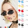 Heart Sunglasses Candy Color Rimless Heart Glasses Color Party Sunglasses Set For Birthday Party, Novelty Party, Fancy Accessories Boys Girls