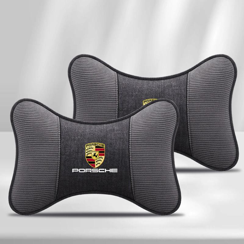 Car Seat Headrest Neck Support Pillow Soft Pad For Porsche Panamera Carman Macann Bobst Cayenne 911 981 991 970 996 Sticker LG4