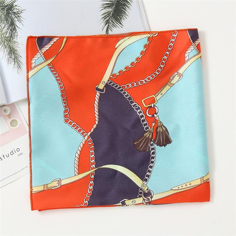 50 * 50 см шелковые шарфы весна и осень универсальное украшение профессиональные маленькие квадратные шарфы защита шеи связывающая сумка