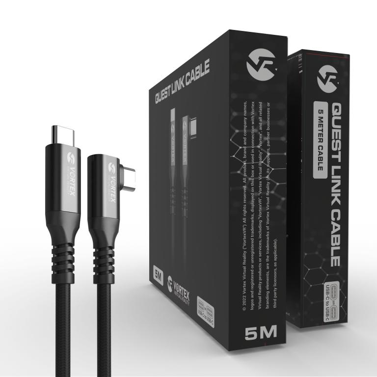 5m cable from VortexVR USB-C to Meta Quest Link | to Quest 3S Quest 3 Quest 2