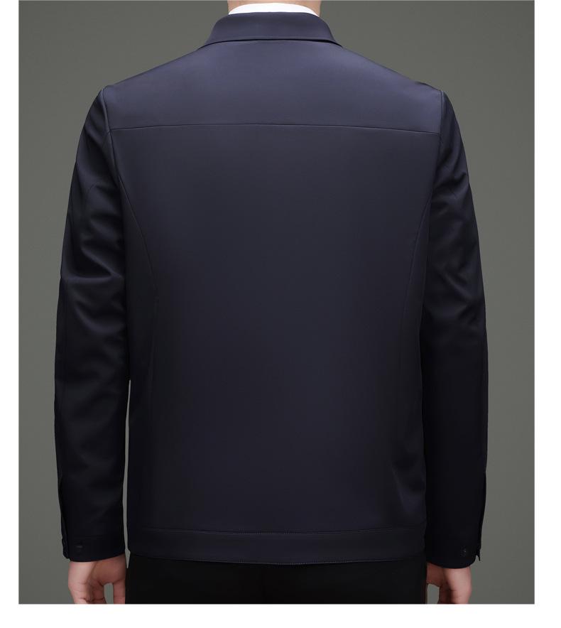 Men's 2026 Spring/Autumn Non-Iron Business Casual Lapel Jacket for Middle-Aged Dads