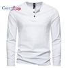 Men's Long Sleeve Soft Washed Cotton Henley T-Shirt