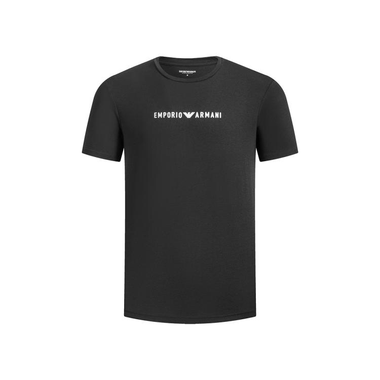 Emporio Armani Мужские дышащие простые повседневные мужские топы с круглым вырезом и логотипом-буквой EM000377-AF19055-UC001