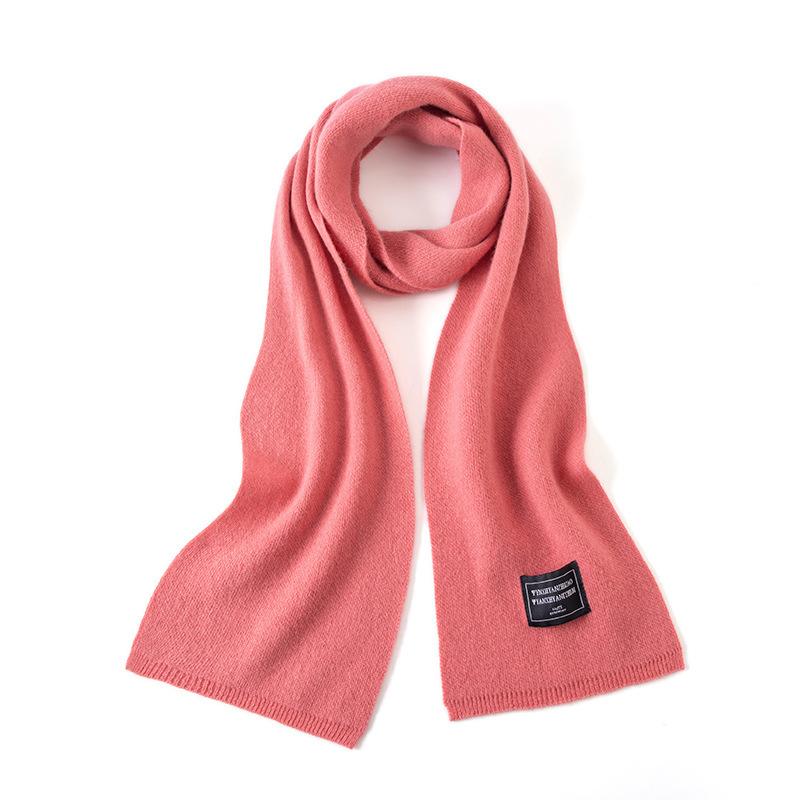 2025 New Small Wide Wool Scarf Solid Color Simple Versatile Shawl Fashion Autumn and Winter Warm Scarf