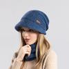 Warm Hats Winter Hat Scarf Set Velvet Cold Protection Warm Knitted Hat Women's Knitted Hat Set