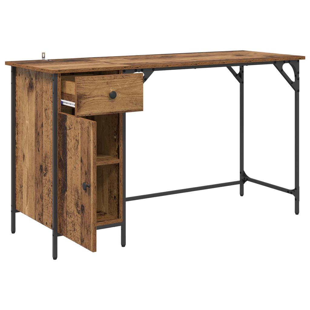 Computer Desk Reclaimed Wood Style 131 x 48 x 75 cm Engineered Wood